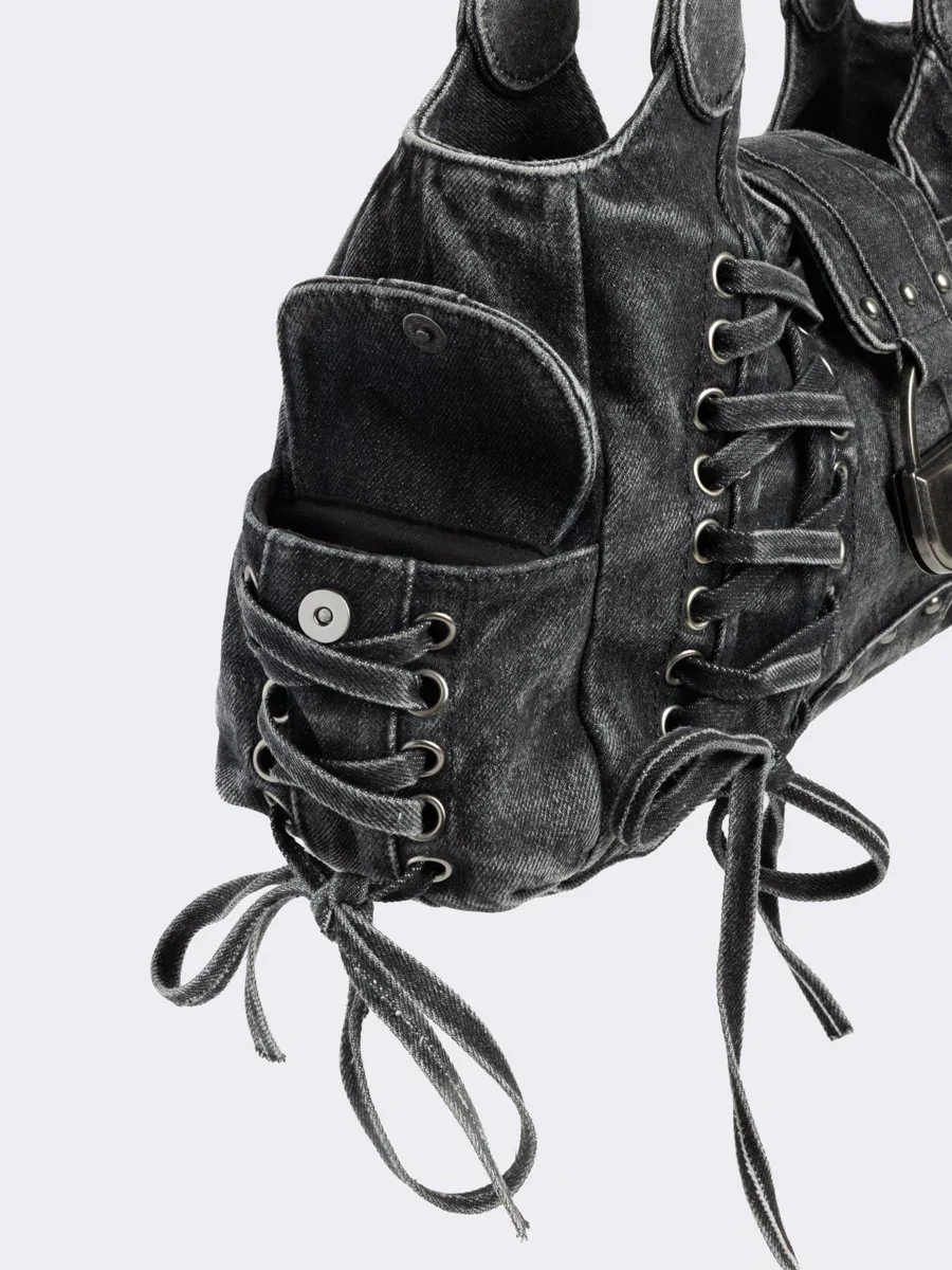 LOCKLYN DENIM SHOULDER BAG - Image 6