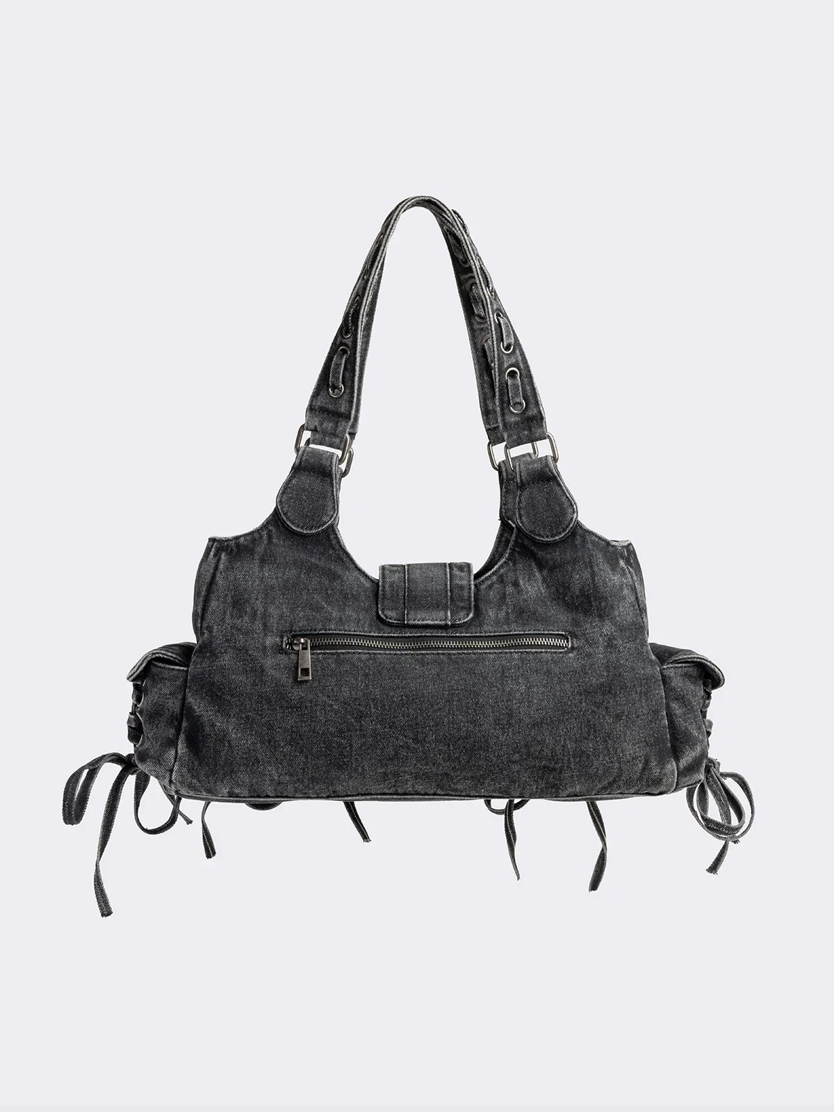 LOCKLYN DENIM SHOULDER BAG - Image 7