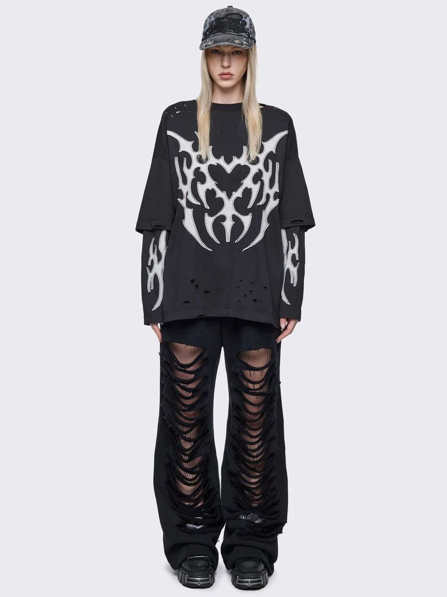 LUVX BLACK LAYERED T-SHIRT - Image 4