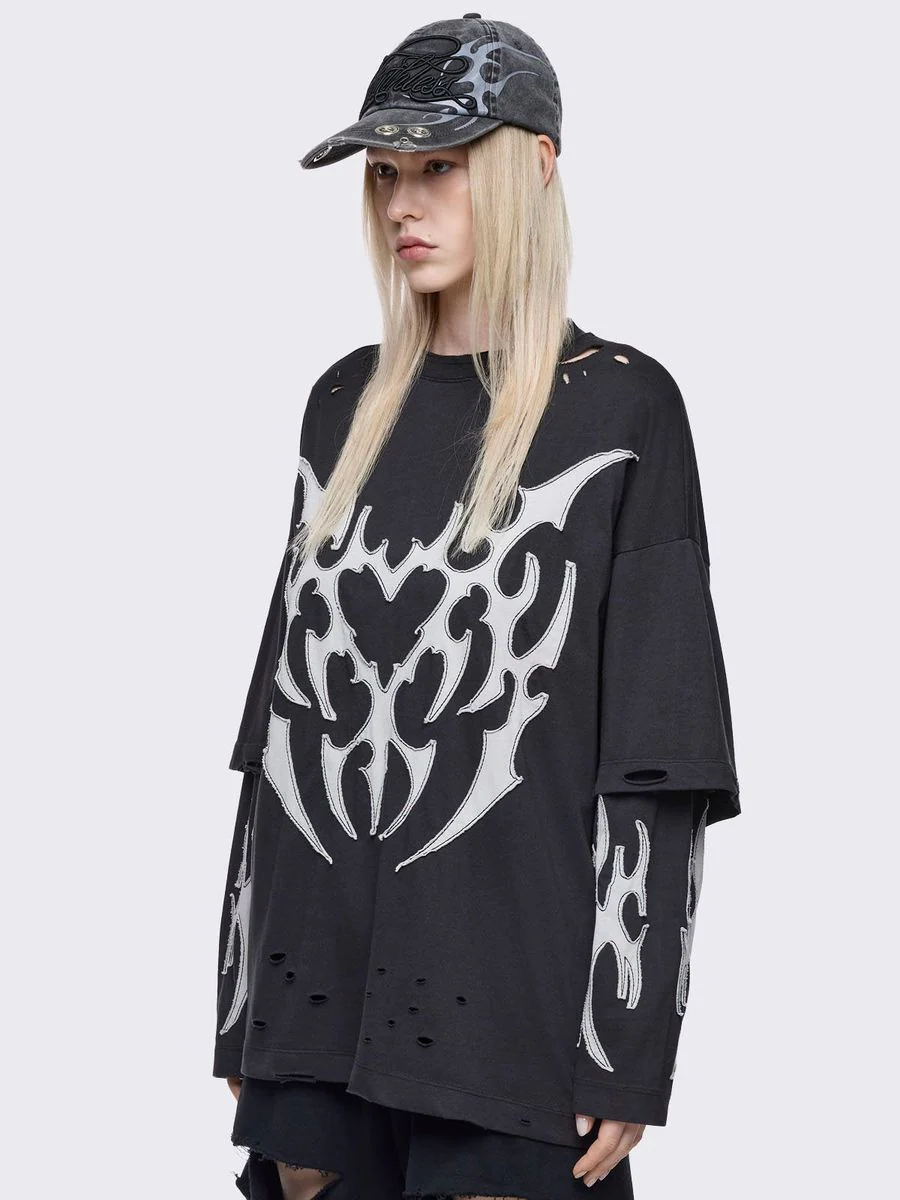 LUVX BLACK LAYERED T-SHIRT - Image 5
