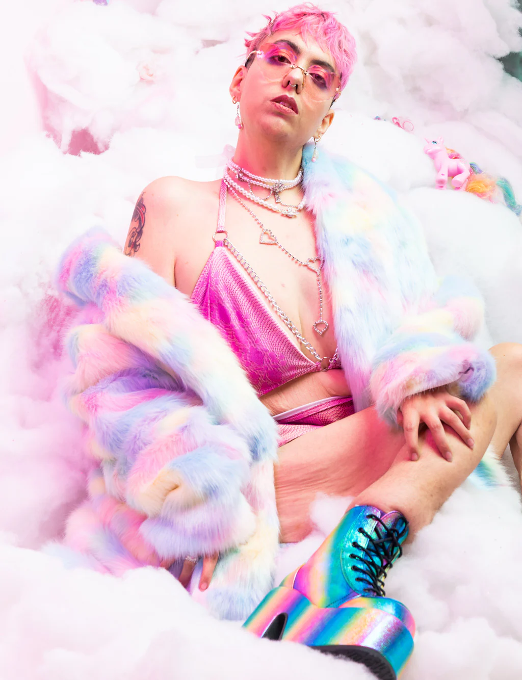 MELTED ICECREAM FAUX FUR JACKET ✰ MADE 4 U ✰ - Image 7