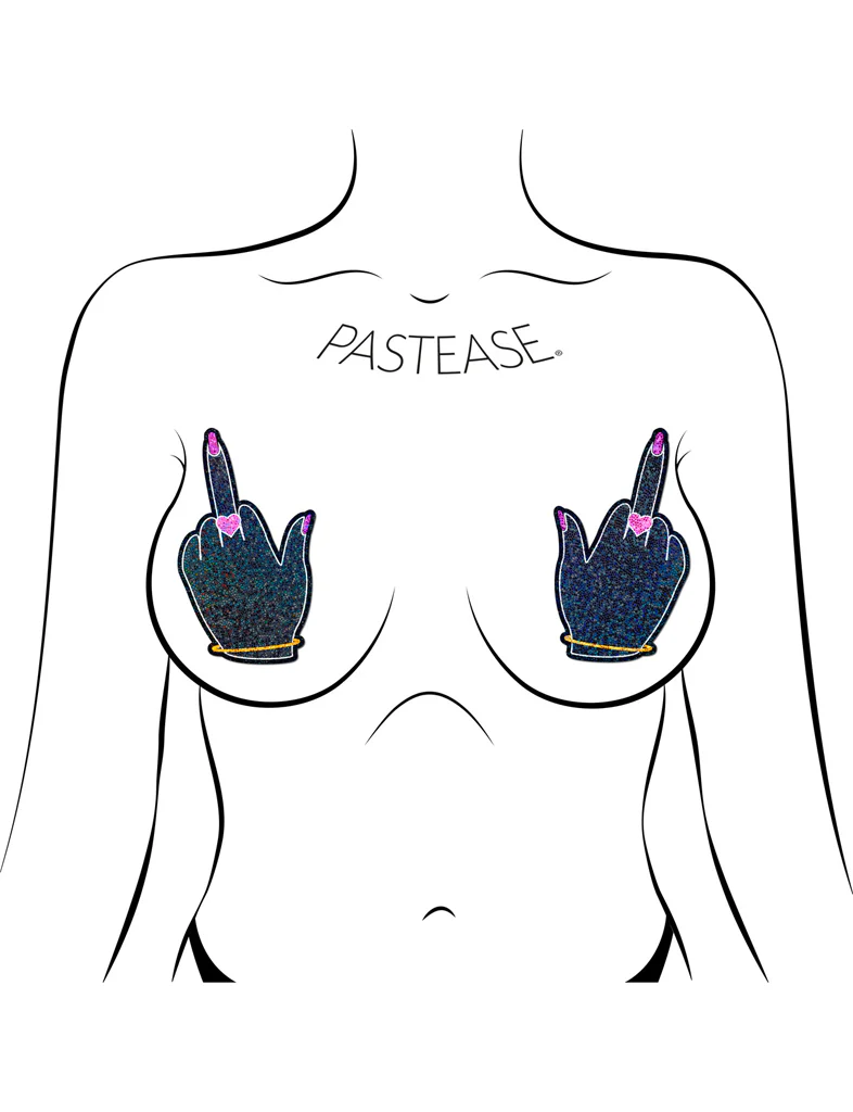 MIDDLE FINGER NIPPLE PASTIES - Image 2