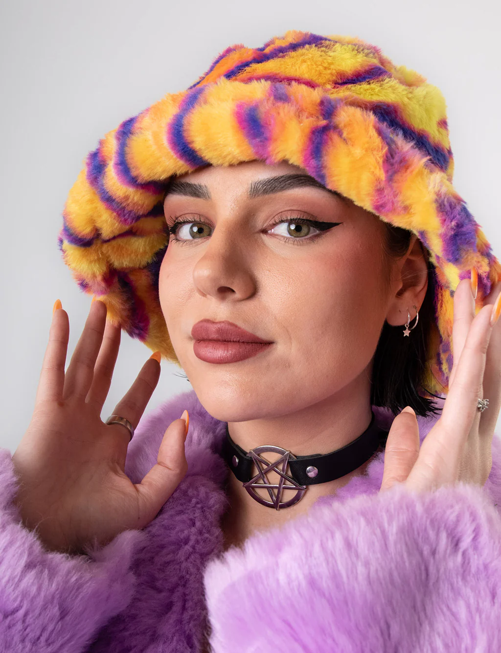 NEON TIGER FUZZY HAT - Image 3