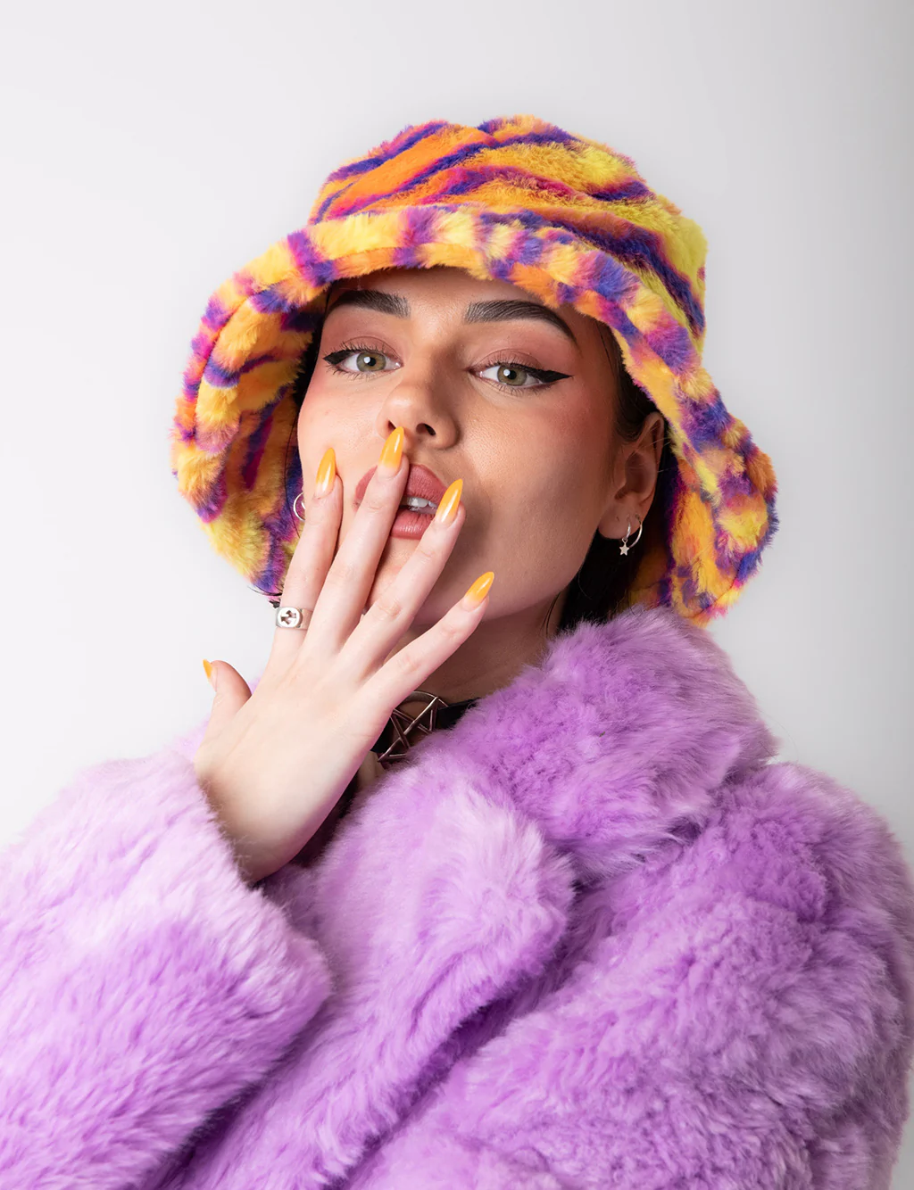 NEON TIGER FUZZY HAT - Image 4