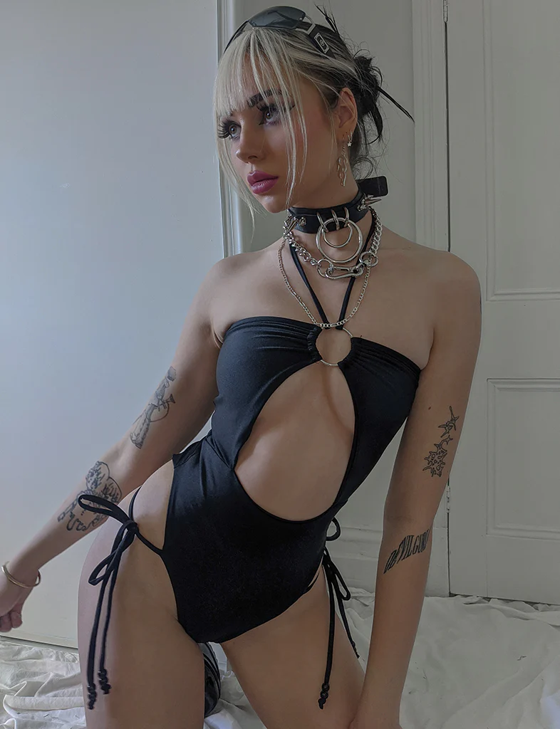 NYLA LEOTARD - JET BLACK - Image 2
