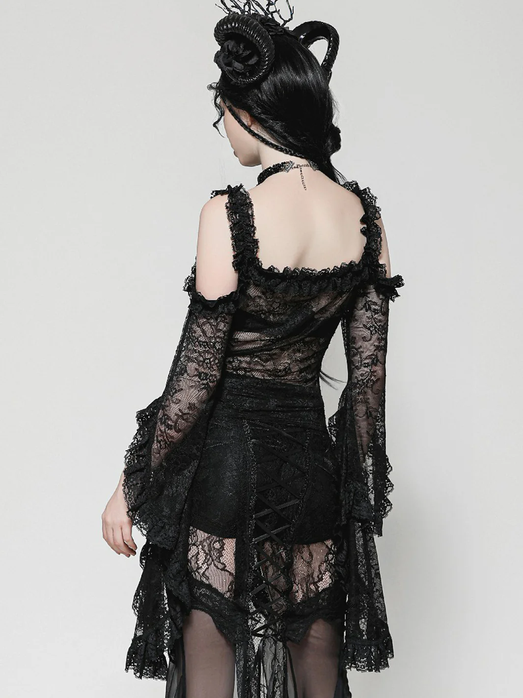 ONYX LACE FLARE SLEEVE TOP - Image 5