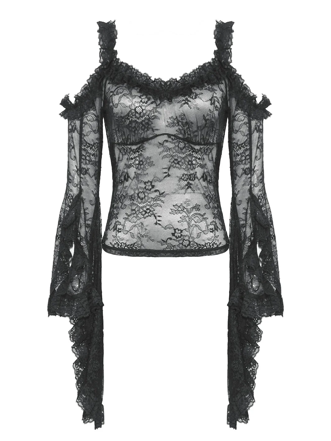 ONYX LACE FLARE SLEEVE TOP - Image 6