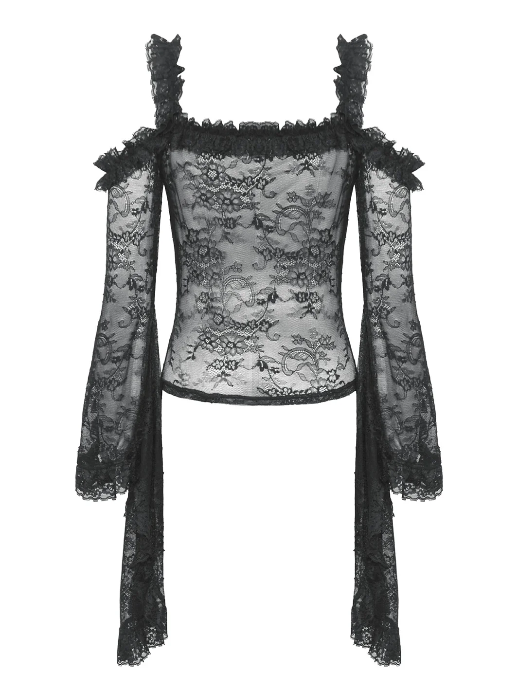 ONYX LACE FLARE SLEEVE TOP - Image 7