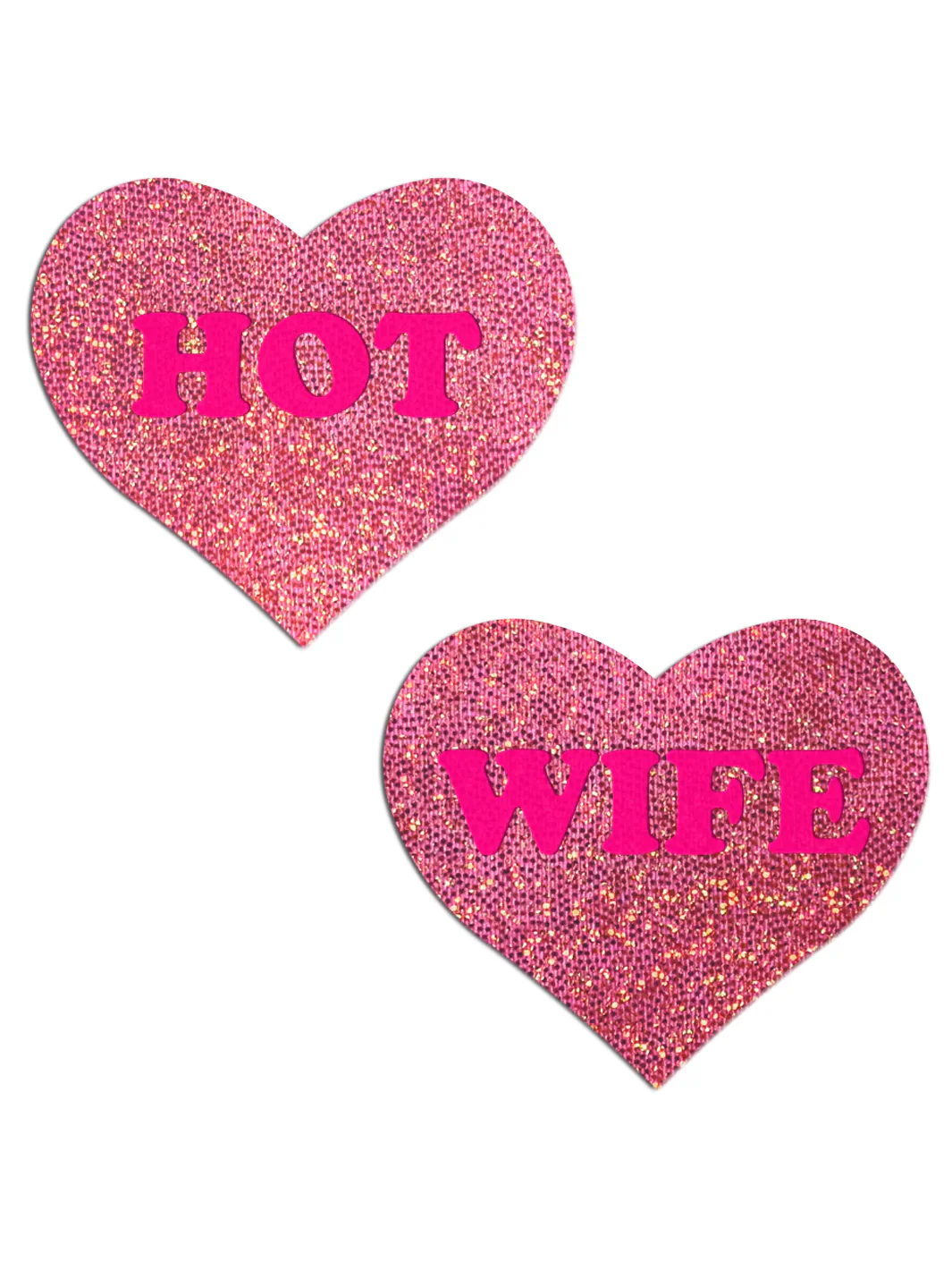 PINK HEART NIPPLE PASTIES - HOT WIFE