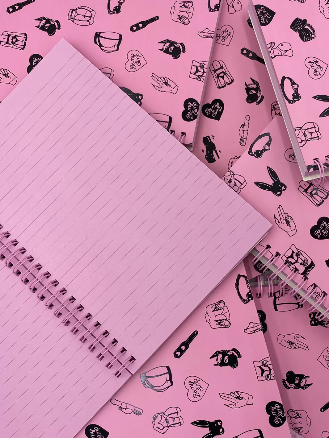 PINK NOTEBOOK - BLACK