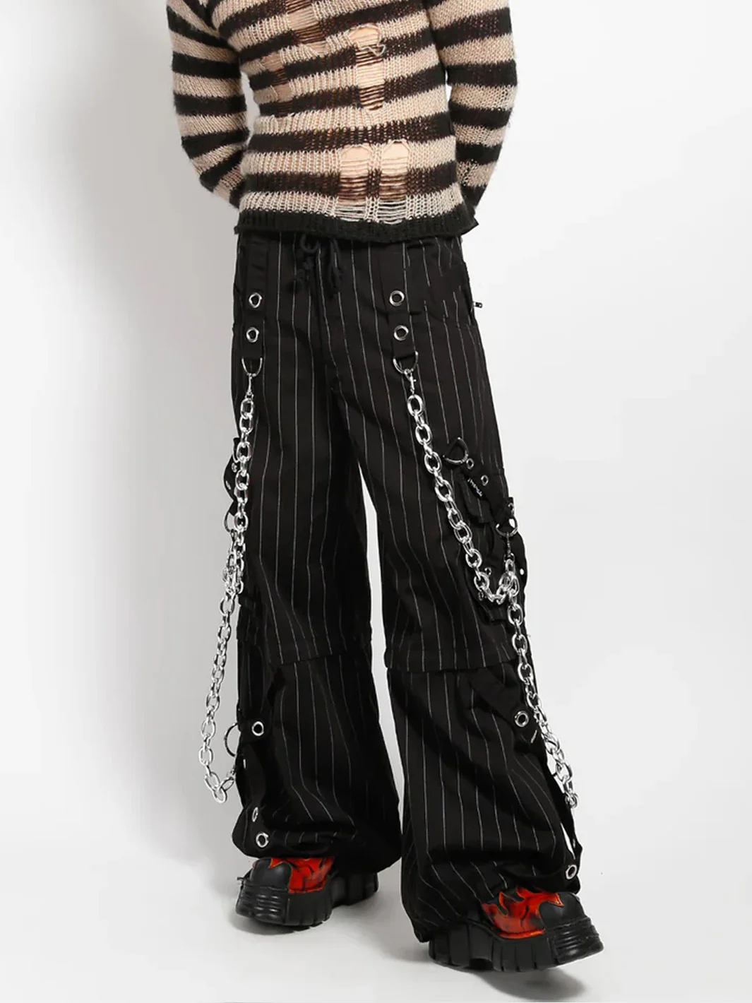 POWER CHAIN PANT - BLACK PINSTRIPE - Image 5