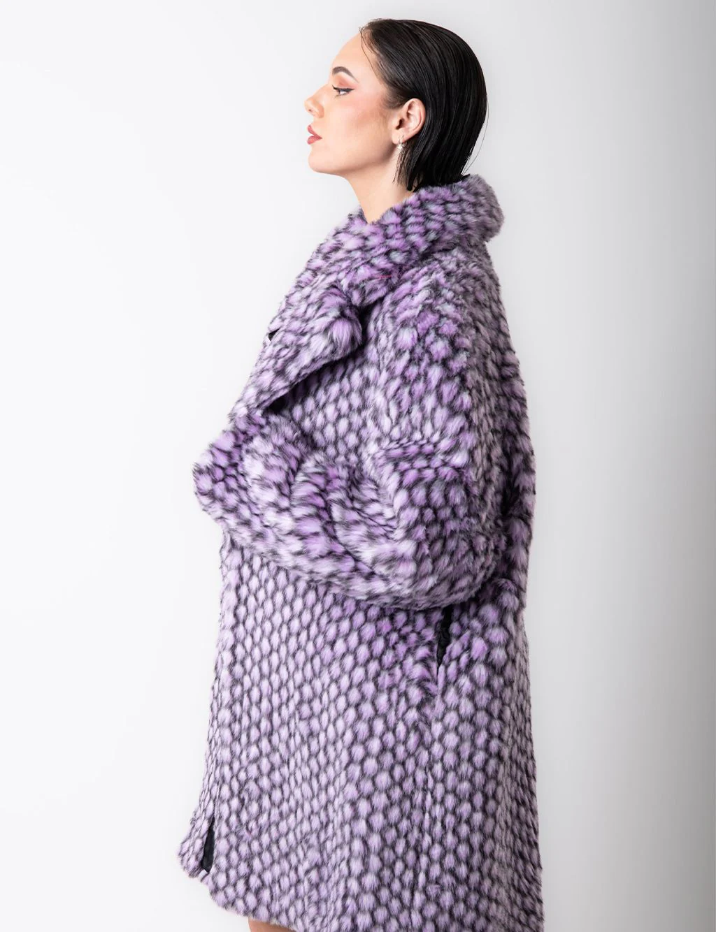 PURPLE MERMAID FAUX FUR JACKET - MID LENGTH ✰ MADE 4 U ✰ - Image 4