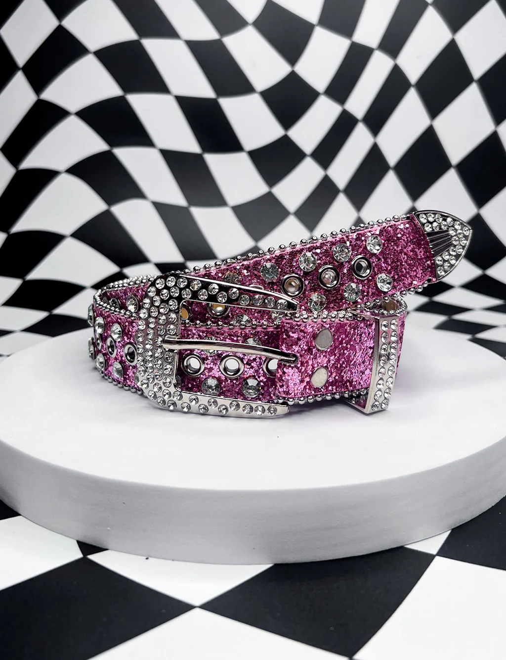 RHINESTONE COWGAL BELT - PINK - Image 7