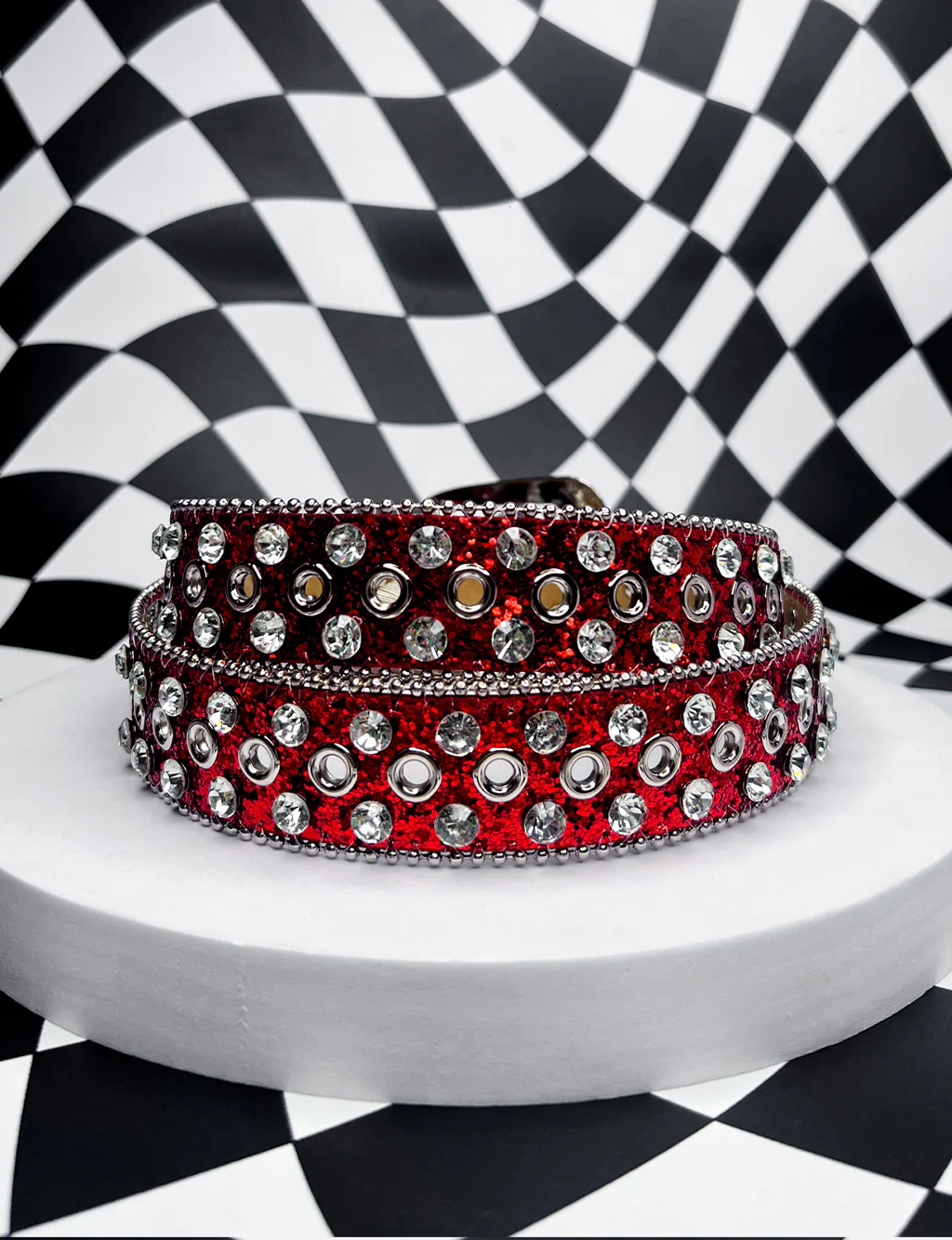 RHINESTONE COWGAL BELT - RED - Image 5