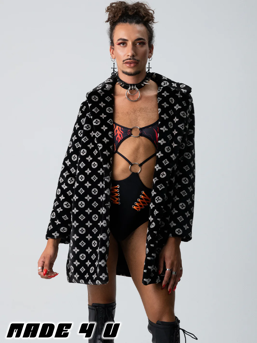 RICH BITCH FAUX FUR JACKET - BLACK ✰ MADE 4 U ✰