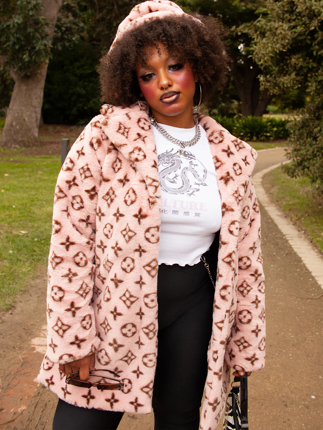 RICH BITCH FAUX FUR JACKET - PINK ✰ MADE 4 U ✰ - Image 3