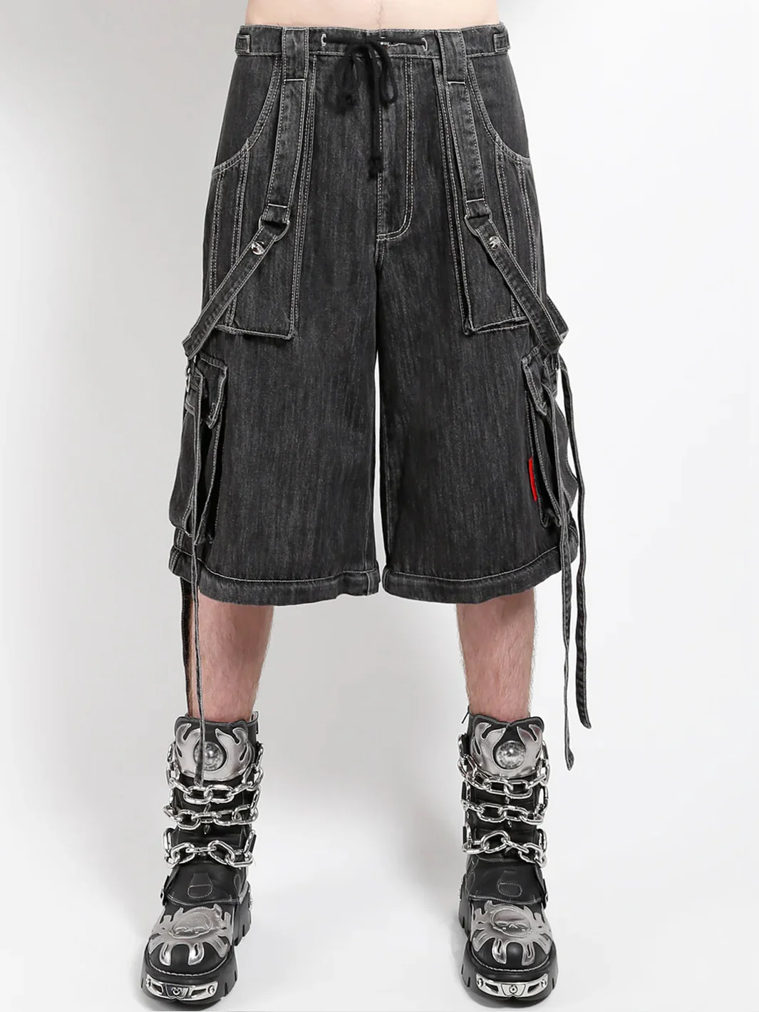 RING STRAP PANT - BLACK DENIM - Image 3