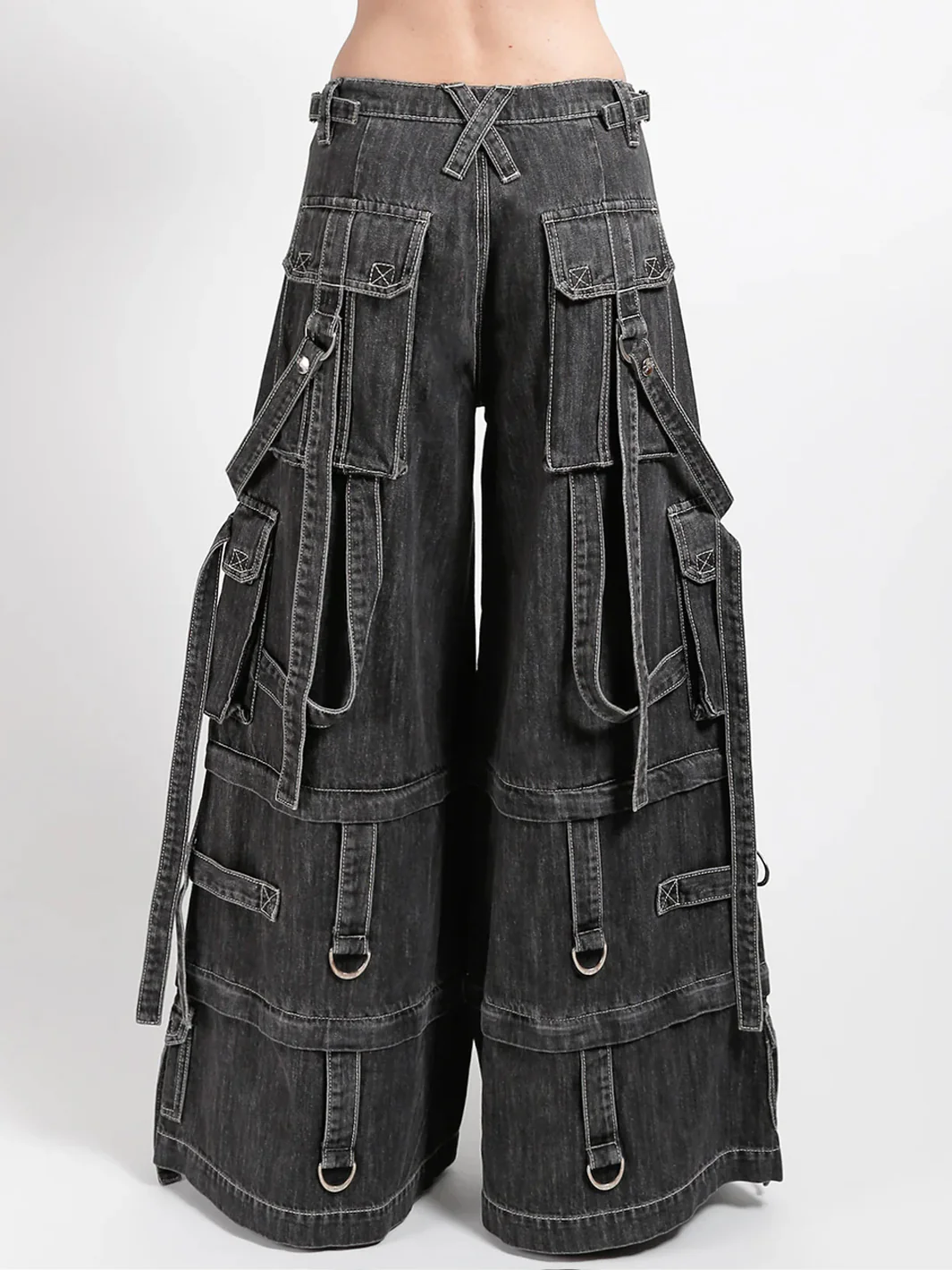 RING STRAP PANT - BLACK DENIM - Image 6