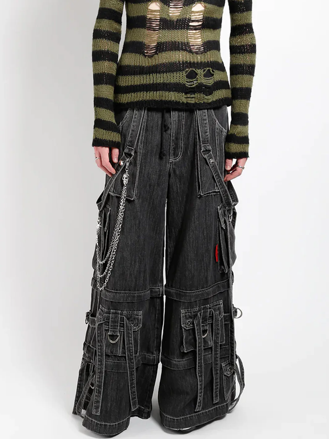 RING STRAP PANT - BLACK DENIM - Image 7