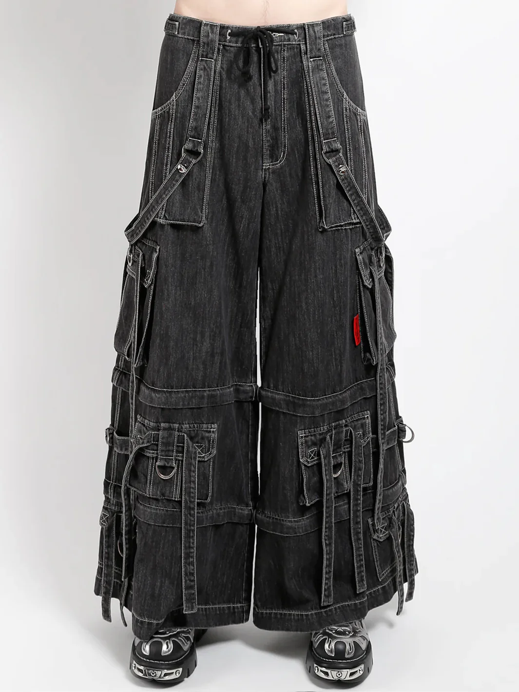 RING STRAP PANT - BLACK DENIM - Image 8