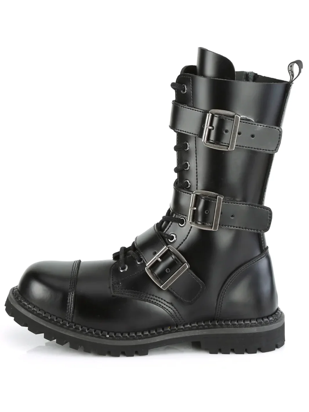DEMONIA RIOT-12BK - BLACK LEATHER ✰ PRE ORDER ✰ - Image 4