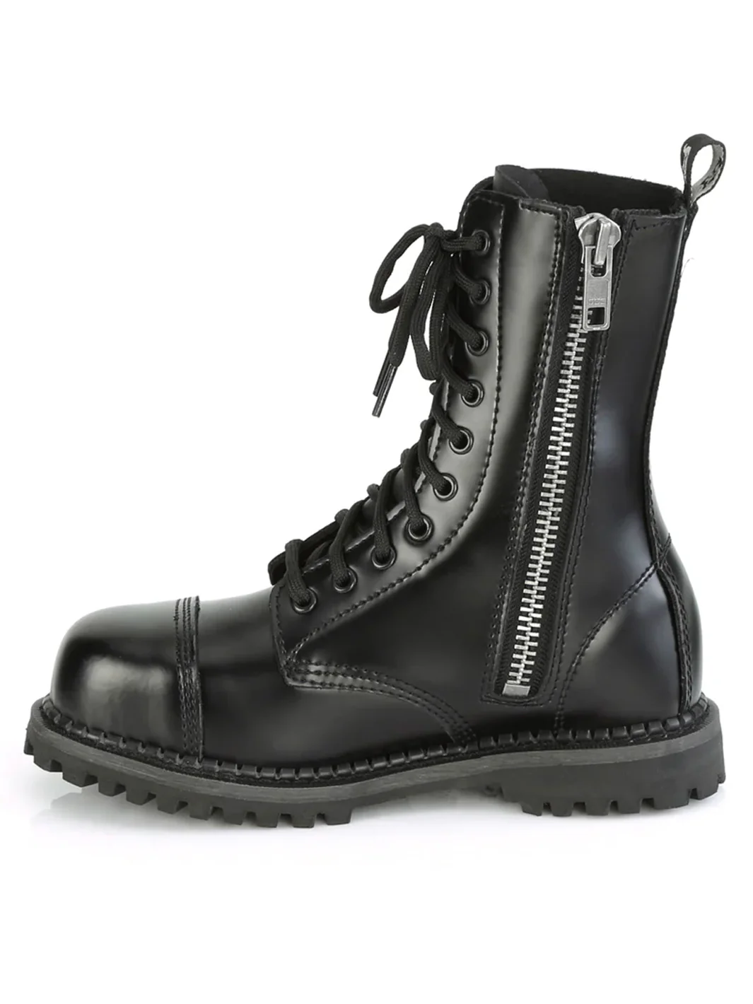 DEMONIA RIOT-10 - BLACK LEATHER ✰ PRE ORDER ✰ - Image 3