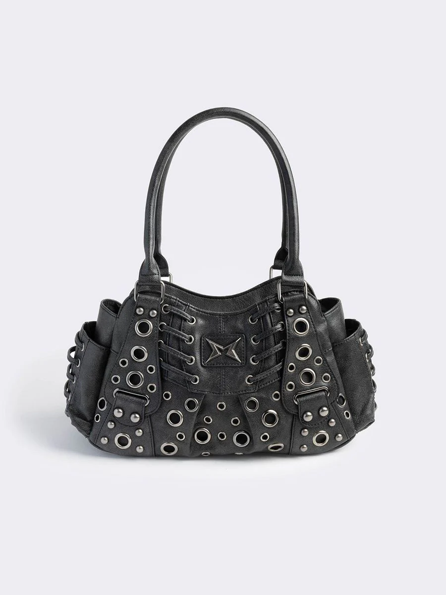 RIVET VEGAN SHOULDER BAG