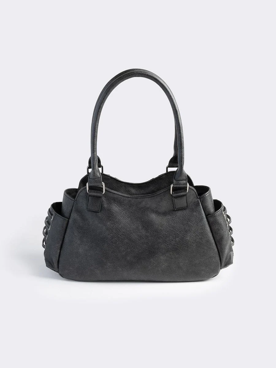 RIVET VEGAN SHOULDER BAG - Image 8