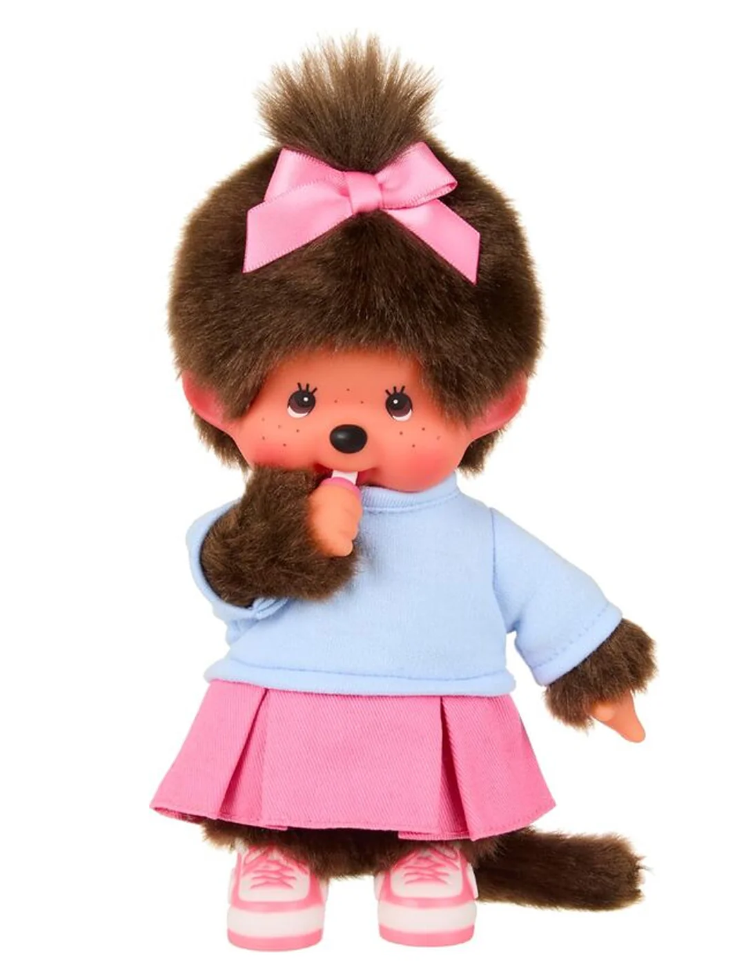MONCHHICHI GIRL IN SKIRT & SNEAKERS PLUSH DOLL