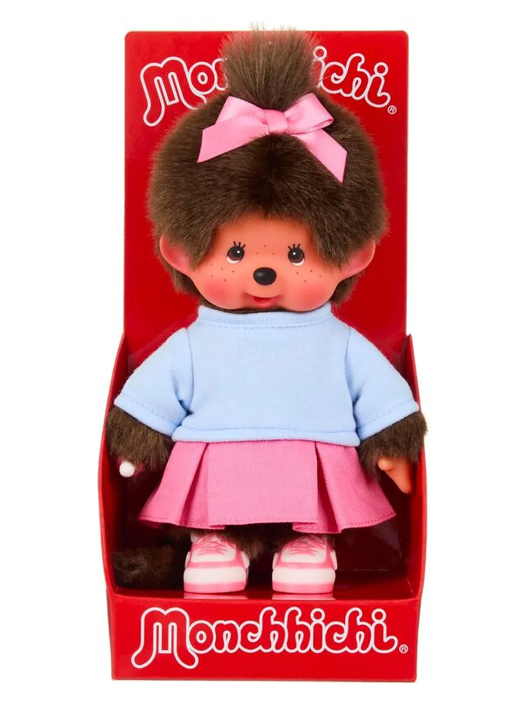MONCHHICHI GIRL IN SKIRT & SNEAKERS PLUSH DOLL - Image 2