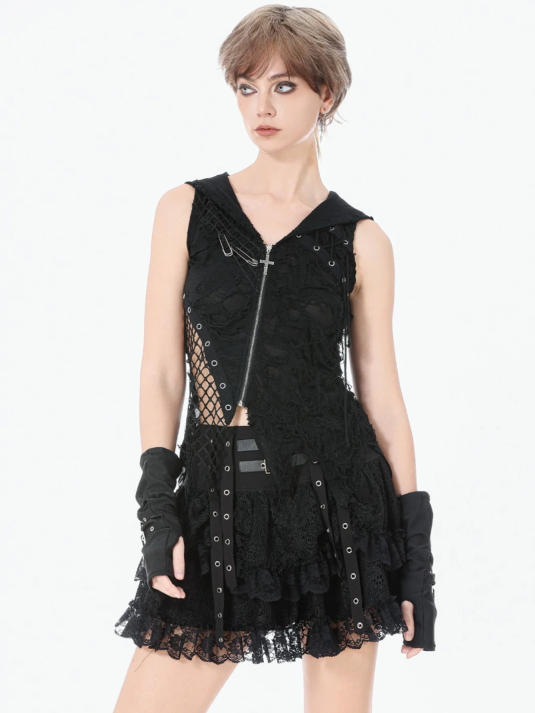 SERAPHINE LACE MINI SKIRT - Image 4
