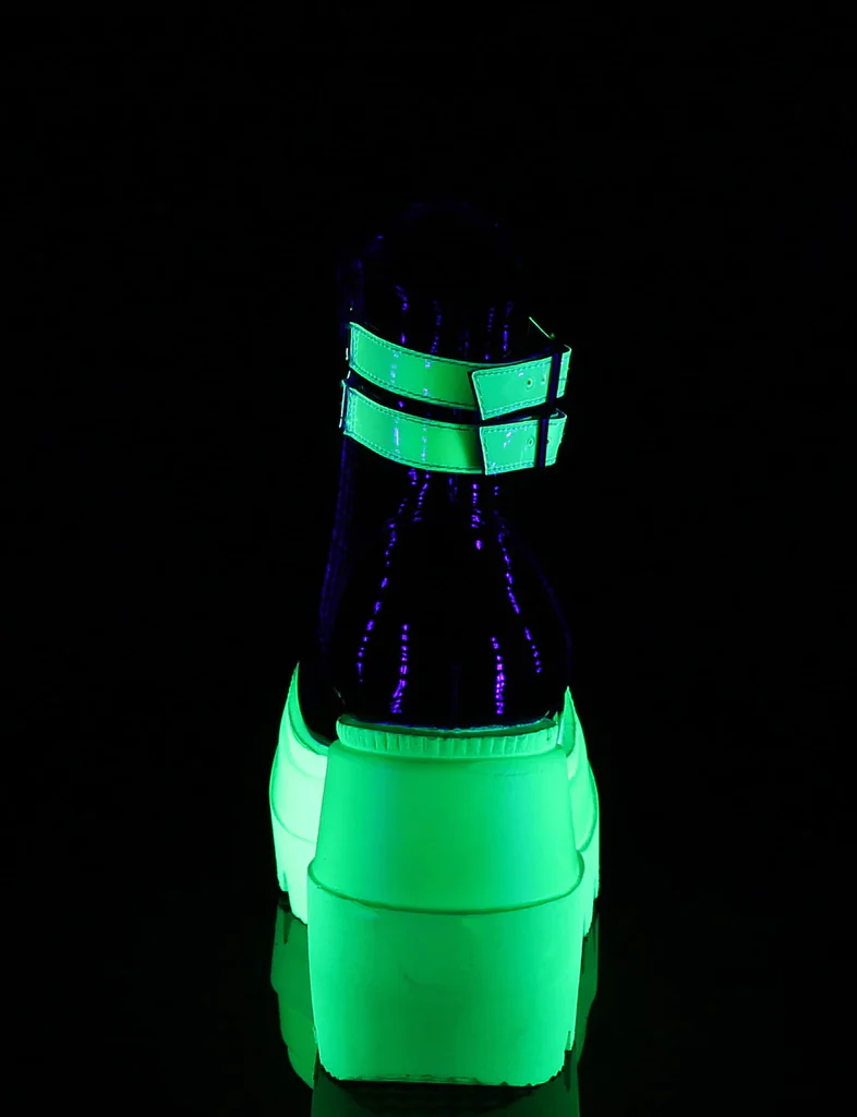 DEMONIA SHAKER-52 - BLACK PATENT UV NEON GREEN ✰ PRE ORDER ✰ - Image 8