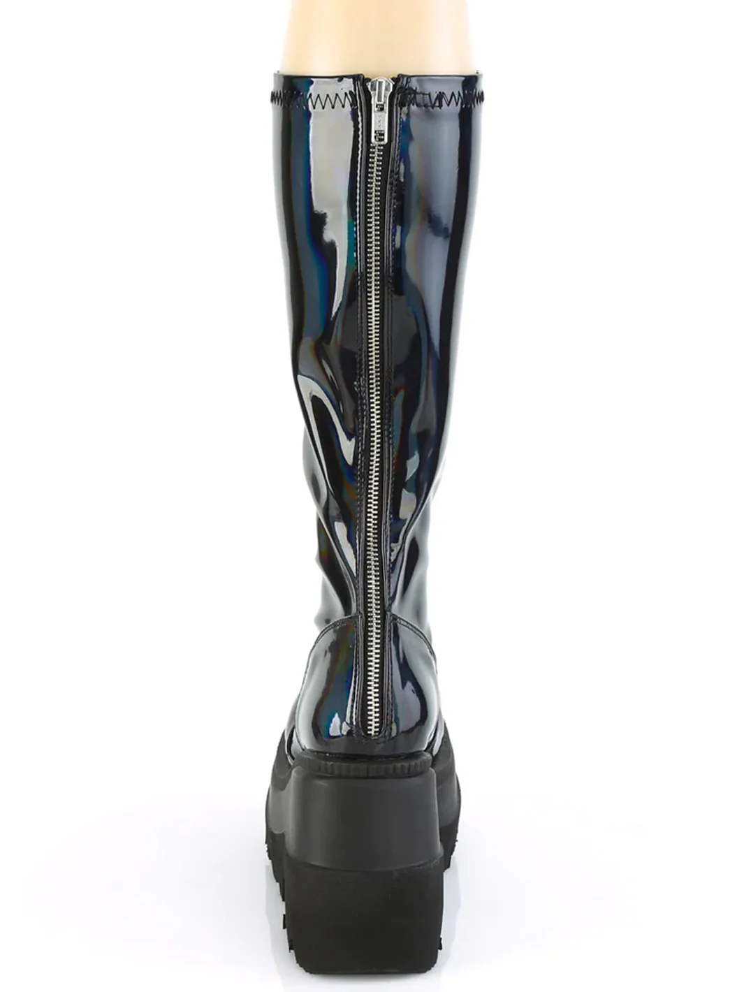 DEMONIA SHAKER 65 BOOTS - PATENT BLACK HOLO - Image 6