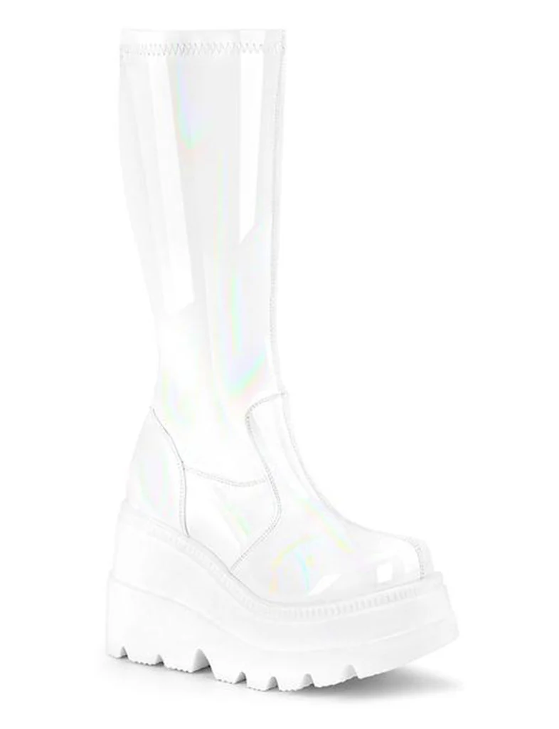 DEMONIA SHAKER 65 BOOTS - PATENT WHITE - Image 3