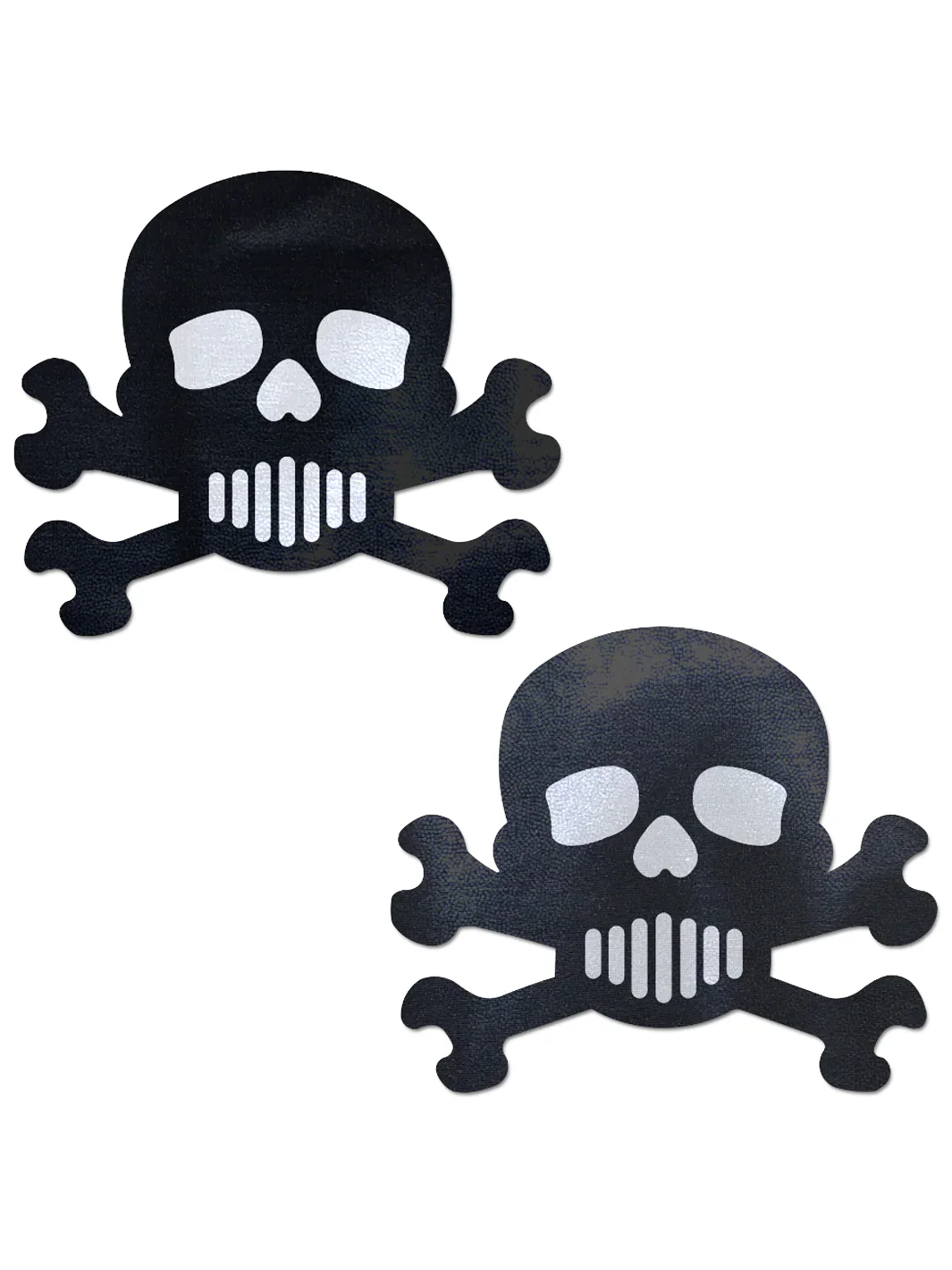 SKULL & CROSSBONES NIPPLE PASTIES - BLACK