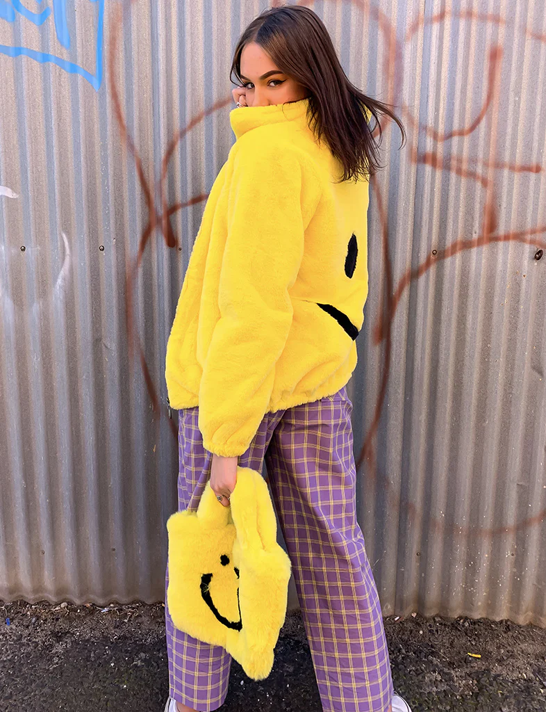 SMILEY FAUX FUR COAT - YELLOW ✰ MADE 4 U ✰ - Image 5