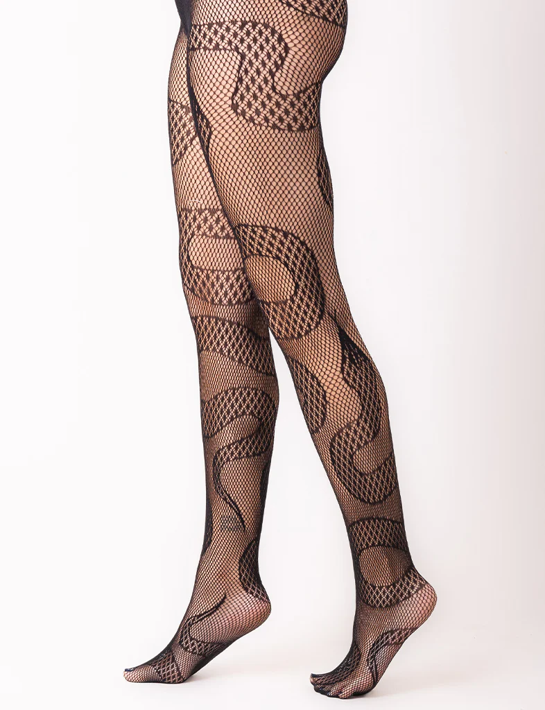 SNAKE FISHNETS - BLACK - Image 3