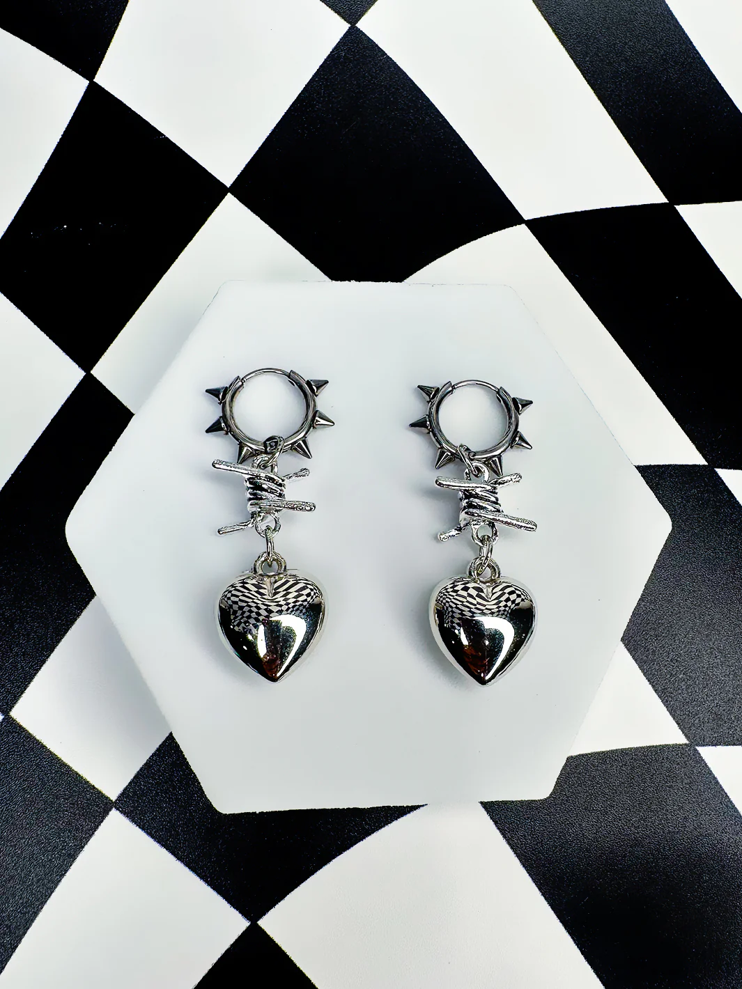SPECTRE HEART HOOP EARRING