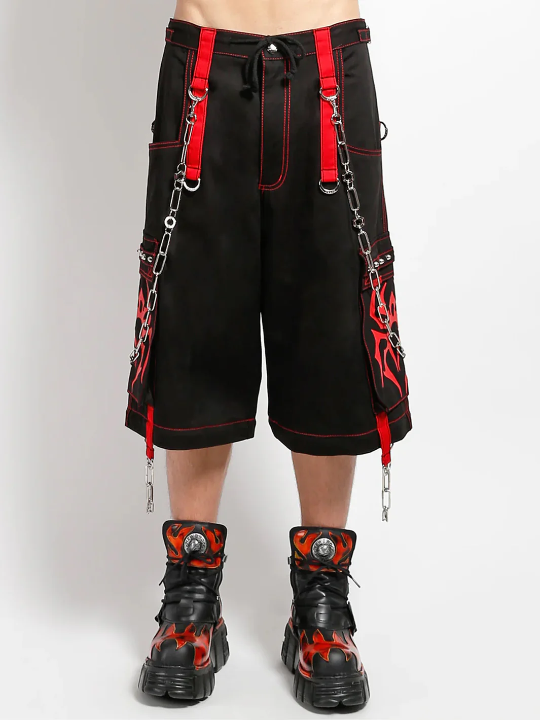 SPIDER ZIP OFF PANT - BLACK/RED - Image 2