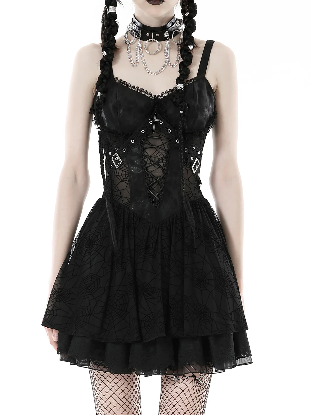 SPIDERWEB LACE DRESS