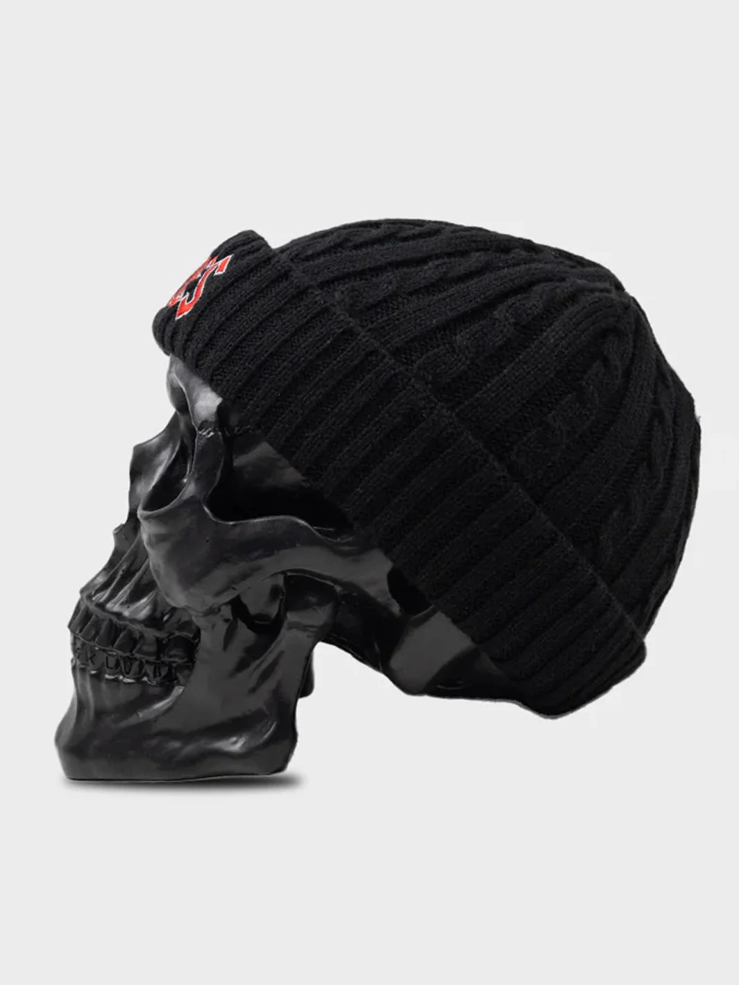 SQUEALER FISHERMAN BEANIE - BLACK & RED - Image 3