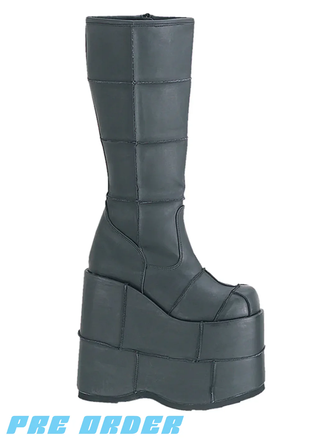 DEMONIA STACK-301 - BLACK VEGAN LEATHER ✰ PRE ORDER ✰
