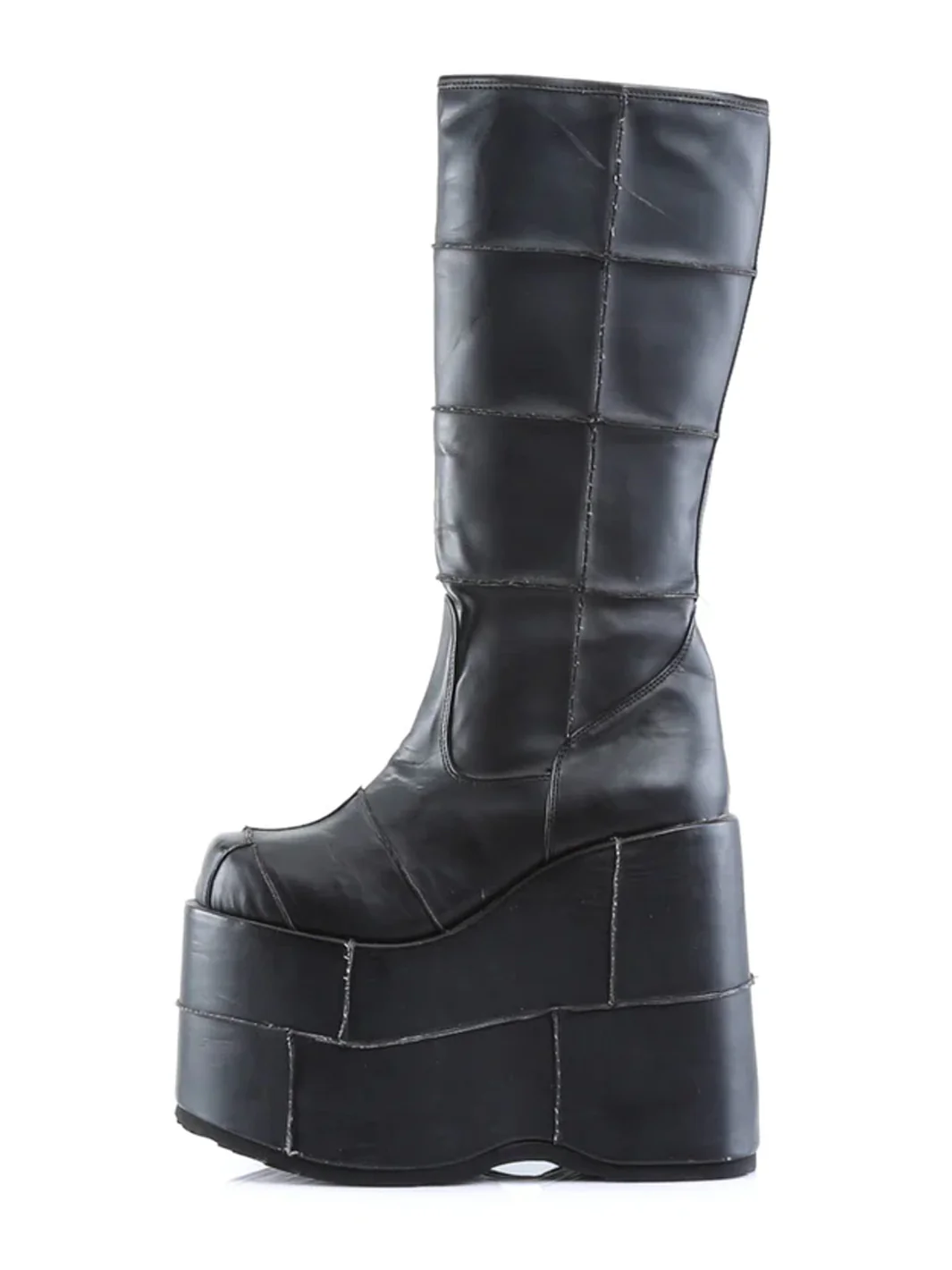 DEMONIA STACK-301 - BLACK VEGAN LEATHER ✰ PRE ORDER ✰ - Image 3