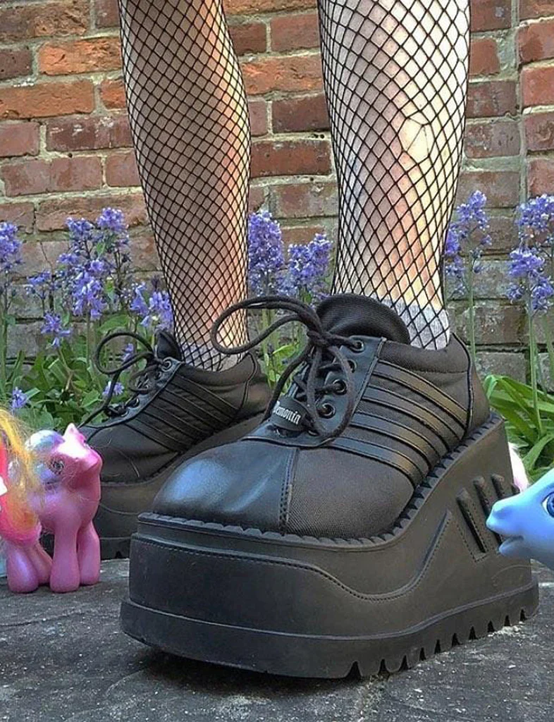 DEMONIA STOMP-08 - BLACK VEGAN LEATHER ✰ PRE ORDER ✰ - Image 2