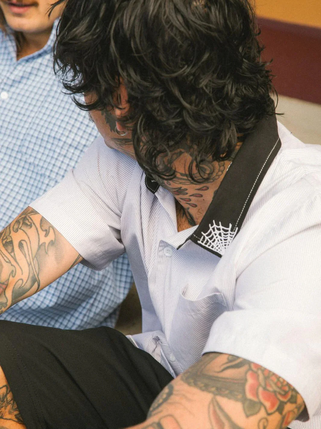 STRIPED WEBB ACADEMY SHIRT - BLACK/WHITE - Image 4