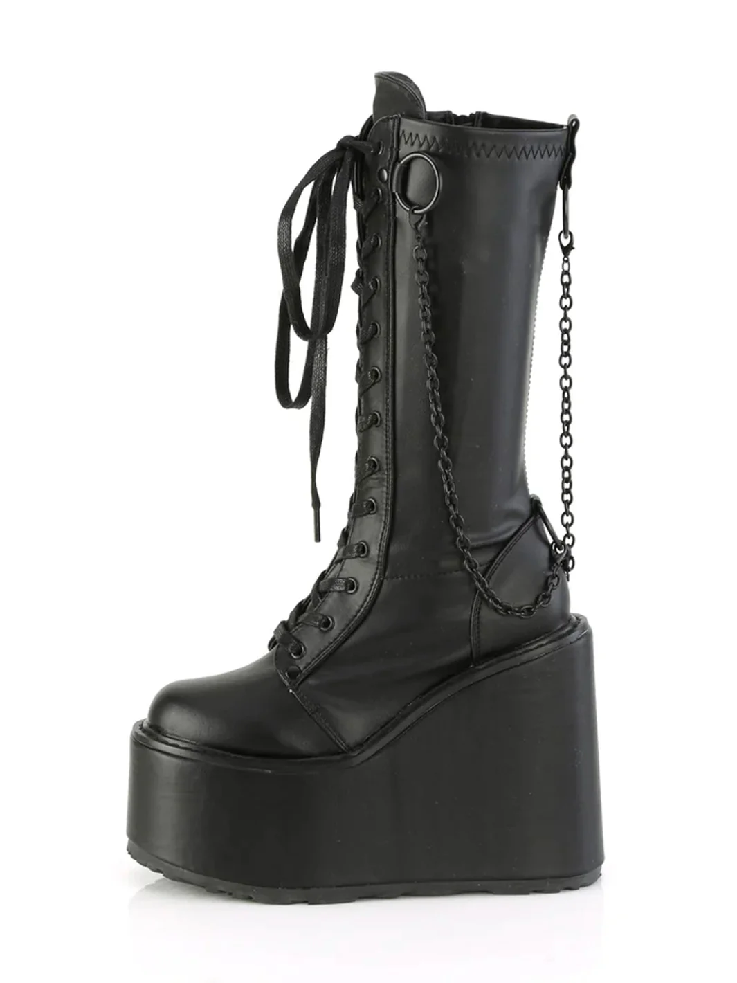 DEMONIA SWING-150 - BLACK STRETCH VEGAN LEATHER ✰ PRE ORDER ✰ - Image 3