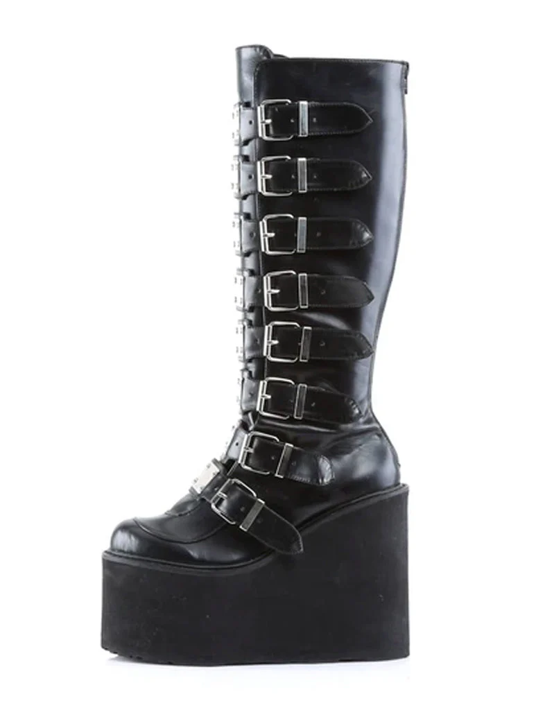 DEMONIA SWING-815 - BLACK VEGAN LEATHER ✰ PRE ORDER ✰ - Image 4