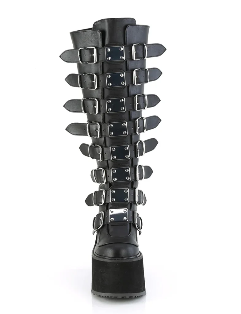 DEMONIA SWING-815WC - BLACK VEGAN LEATHER - WIDE CALF ✰ PRE ORDER ✰ - Image 3