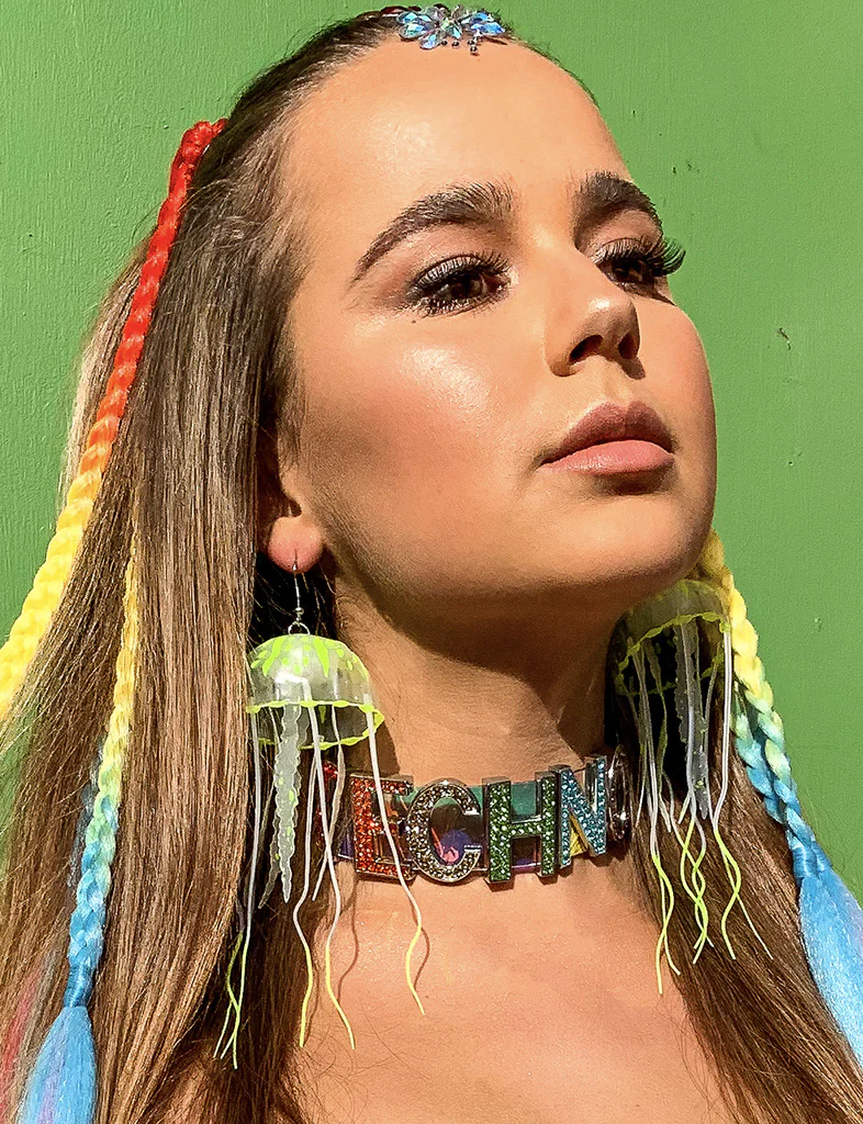 TECHNO CHOKER - RAINBOW HOLOGRAM - Image 3