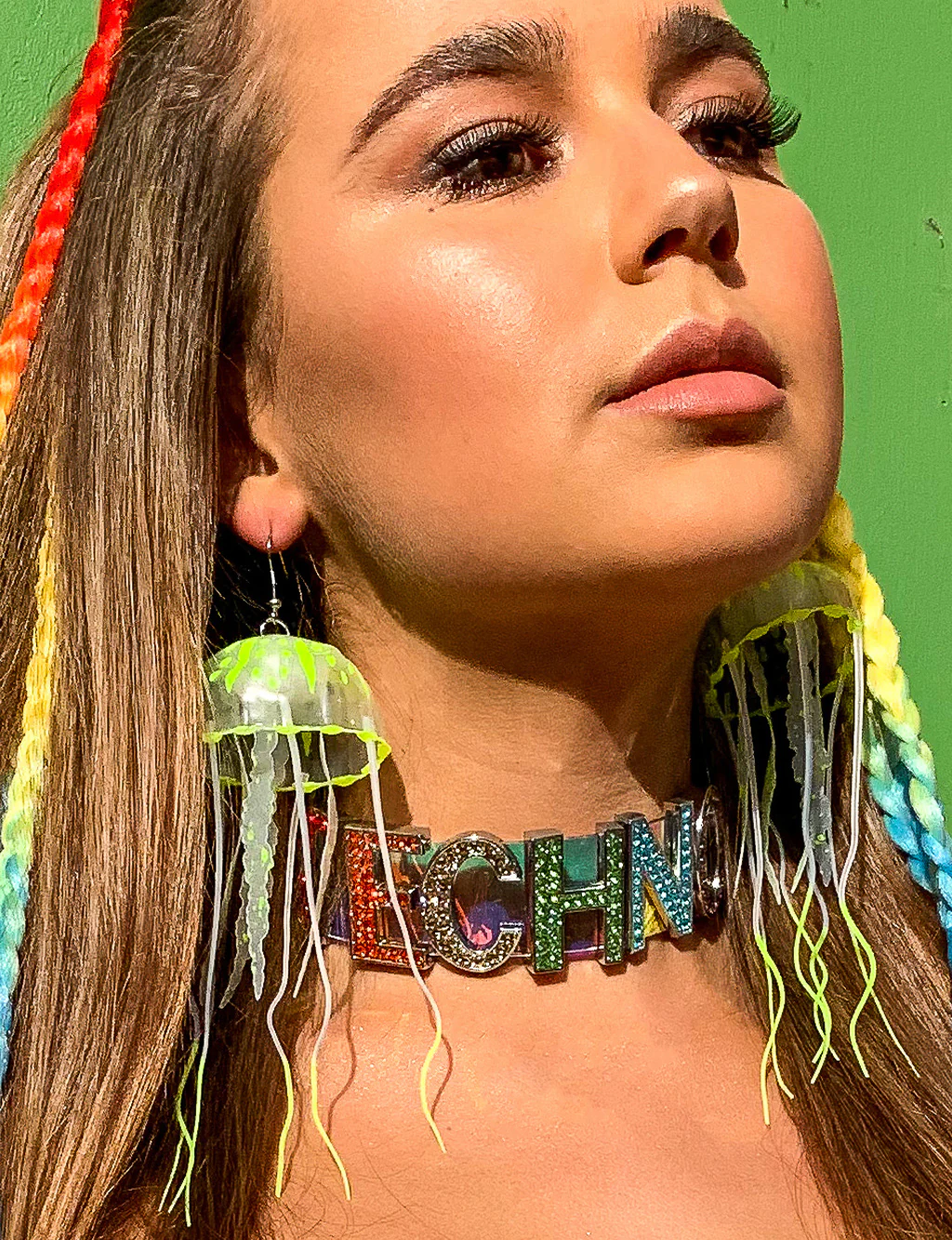 TECHNO CHOKER - RAINBOW HOLOGRAM - Image 4